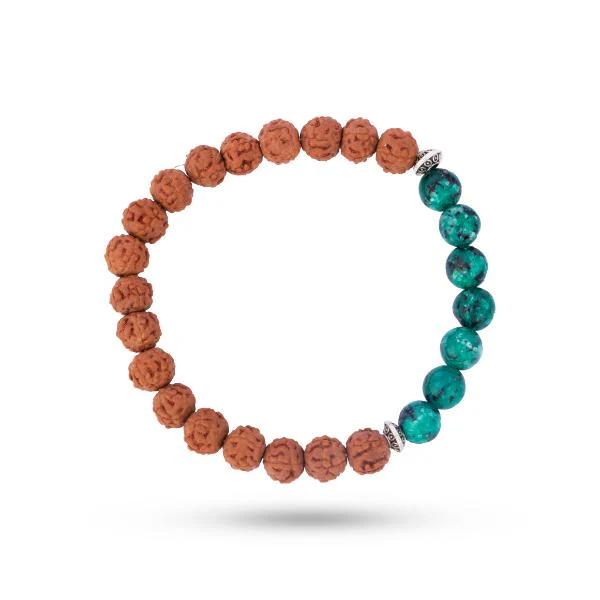 Rudraksha Bracelet - 3 Inches Ratan | Rudraksh Hand Band/ Rudraksha Hand Bracelet for Men and Women - Image 2