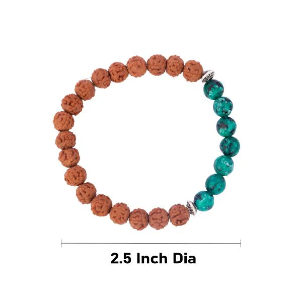 Rudraksha Bracelet - 3 Inches Ratan | Rudraksh Hand Band/ Rudraksha Hand Bracelet for Men and Women - Image 3
