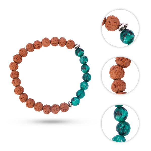 Rudraksha Bracelet - 3 Inches Ratan | Rudraksh Hand Band/ Rudraksha Hand Bracelet for Men and Women - Image 4