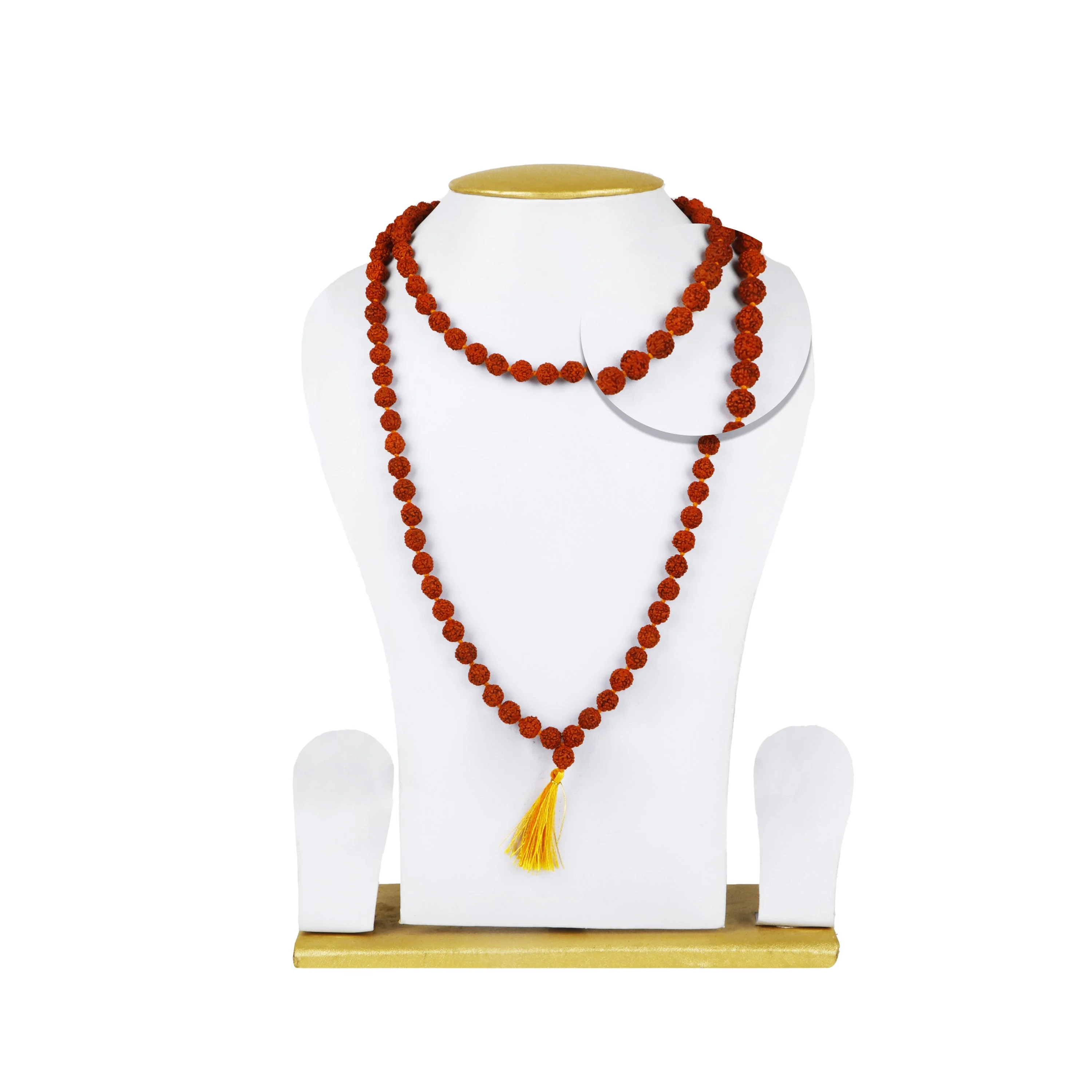 Rudraksha Mala With Thread Knot - 16 Inches | 6mm/ 108 Beads Ruthratcham Malai/ Kanthi Mala For Spiritual Wear - Image 2