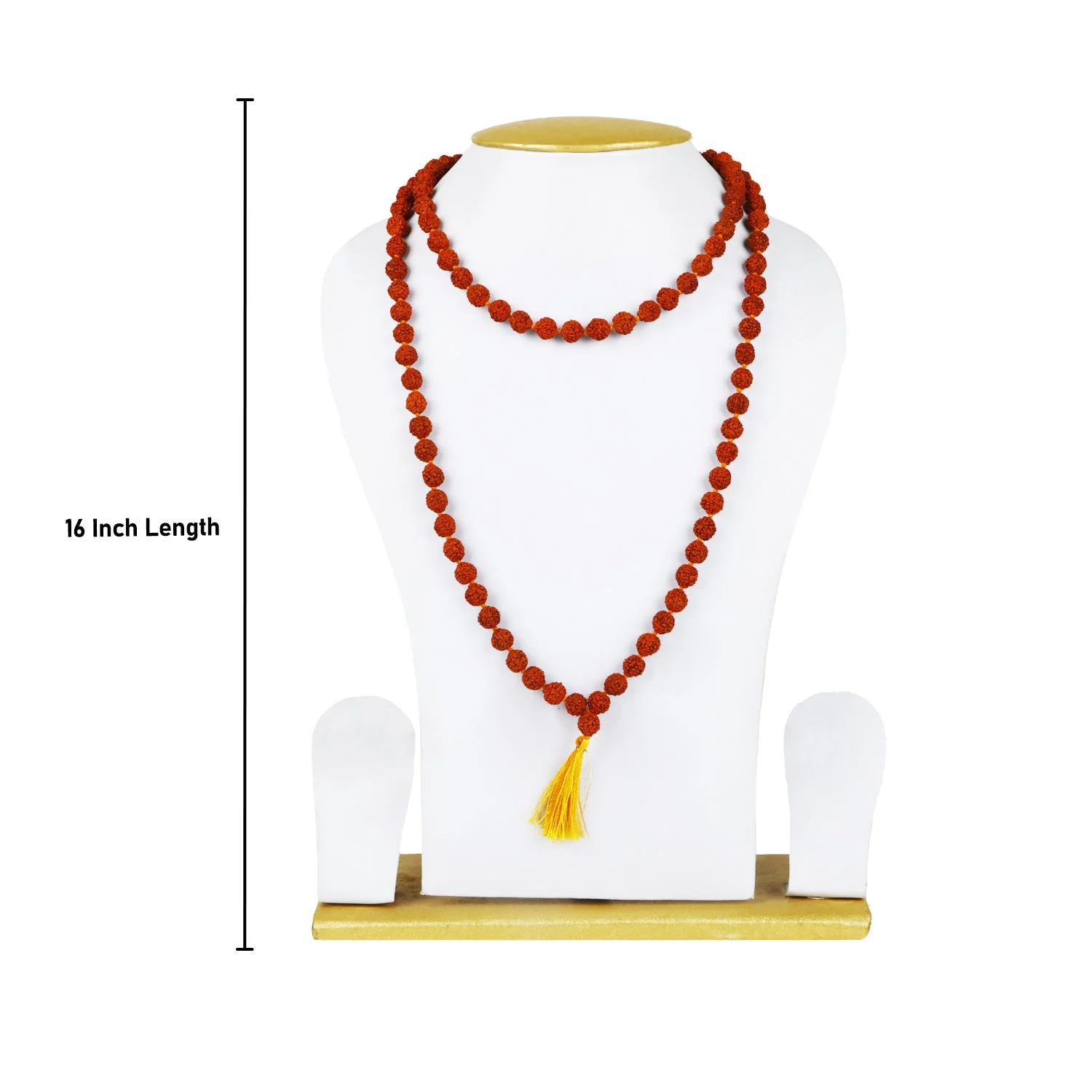 Rudraksha Mala With Thread Knot - 16 Inches | 6mm/ 108 Beads Ruthratcham Malai/ Kanthi Mala For Spiritual Wear - Image 4