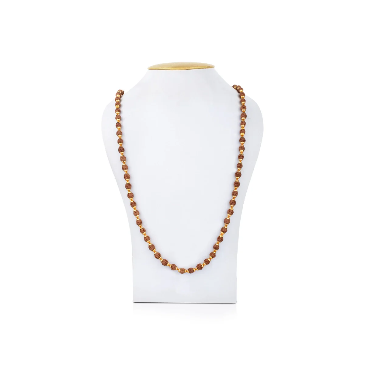Ruthratcham Malai | Golden Cup Kanthi Mala/ 72 Beads Rudraksha Mala for Meditation - Image 2