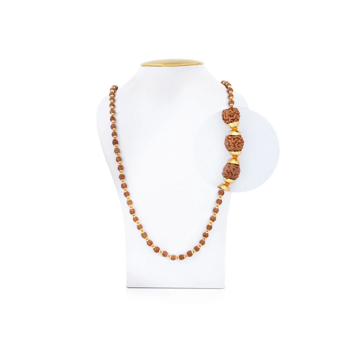 Ruthratcham Malai | Golden Cup Kanthi Mala/ 72 Beads Rudraksha Mala for Meditation - Image 3