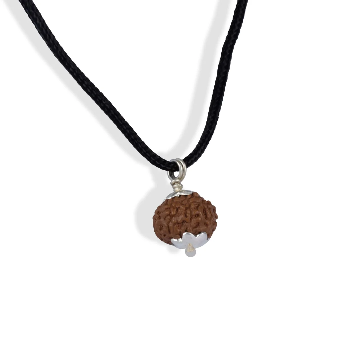 10 Mukhi Rudraksha Bead | Java Ten Face Rudraksha/ Silver Cup Ten Mukhi Rudraksha Bead for Men & Women - Image 2