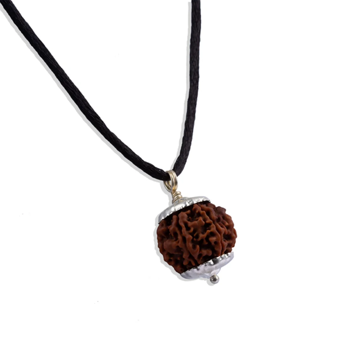 5 Face Rudraksha Pendant | White Cup Rudraksha Pendant/ Nepali Rudraksh Bead Locket for Men & Women - Image 2
