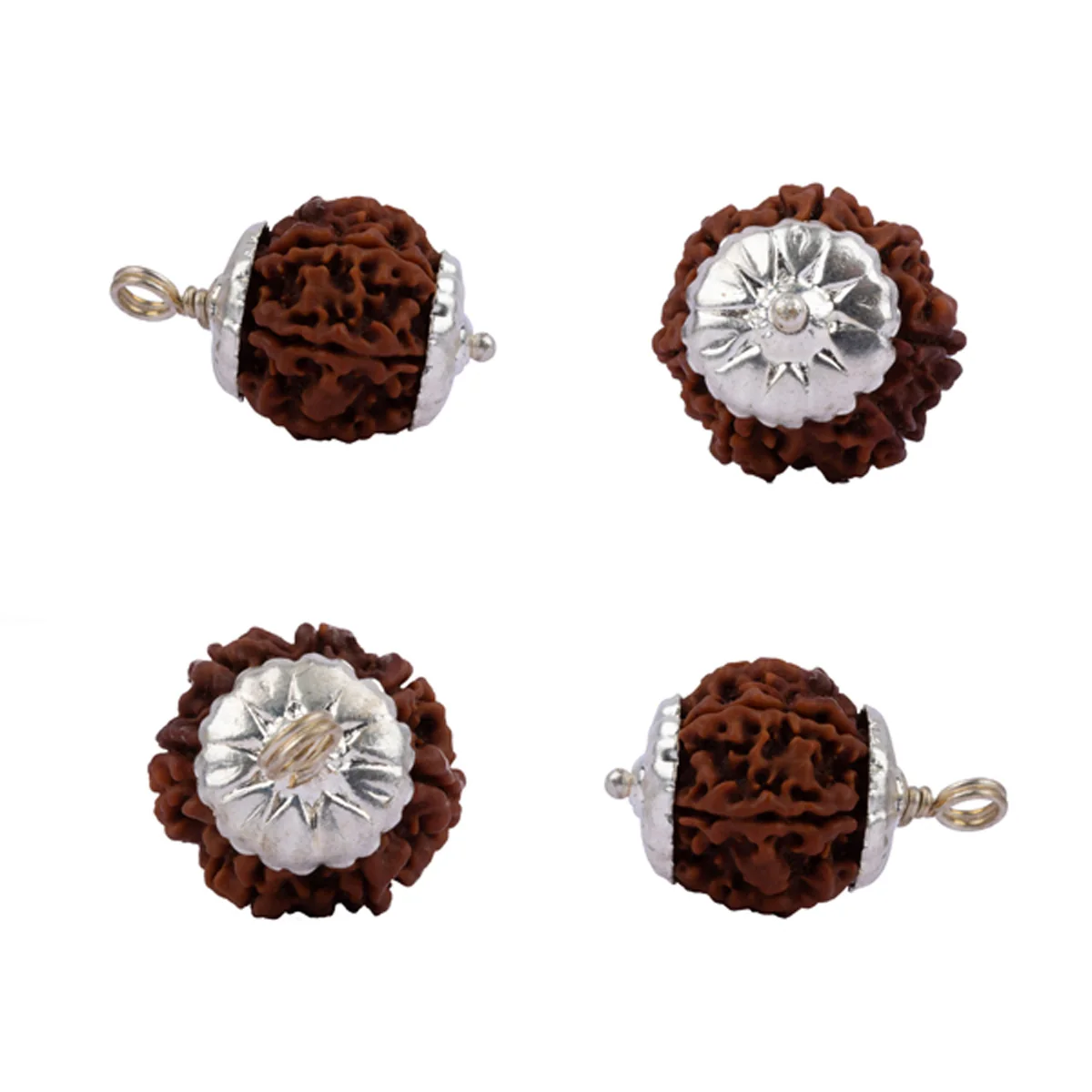 5 Face Rudraksha Pendant | White Cup Rudraksha Pendant/ Nepali Rudraksh Bead Locket for Men & Women - Image 3