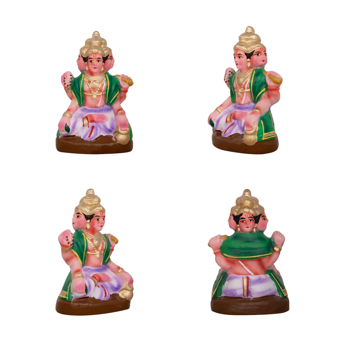 Rukmani Kalyanam Clay Golu Bommai Set - 7.5 x 2.5 Inches | Giri Golu Doll/ Navaratri Golu Bomma/Gombe/Bommai - Image 10