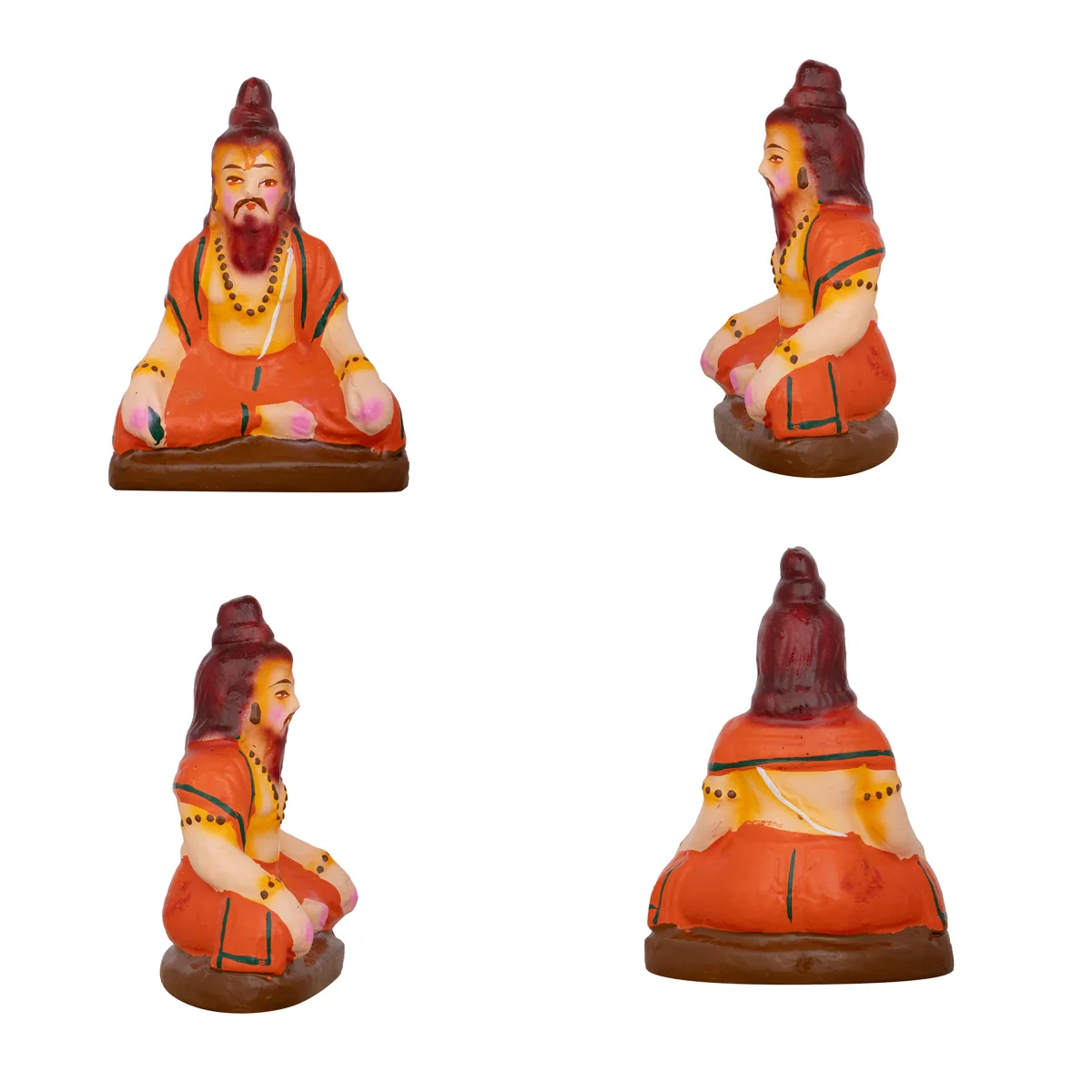 Rukmani Kalyanam Clay Golu Bommai Set - 7.5 x 2.5 Inches | Giri Golu Doll/ Navaratri Golu Bomma/Gombe/Bommai - Image 11