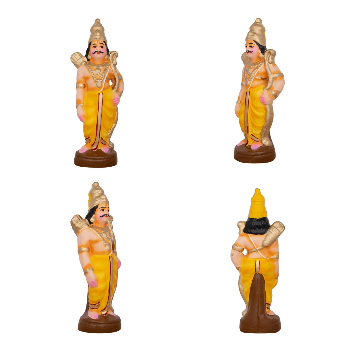 Rukmani Kalyanam Clay Golu Bommai Set - 7.5 x 2.5 Inches | Giri Golu Doll/ Navaratri Golu Bomma/Gombe/Bommai - Image 12