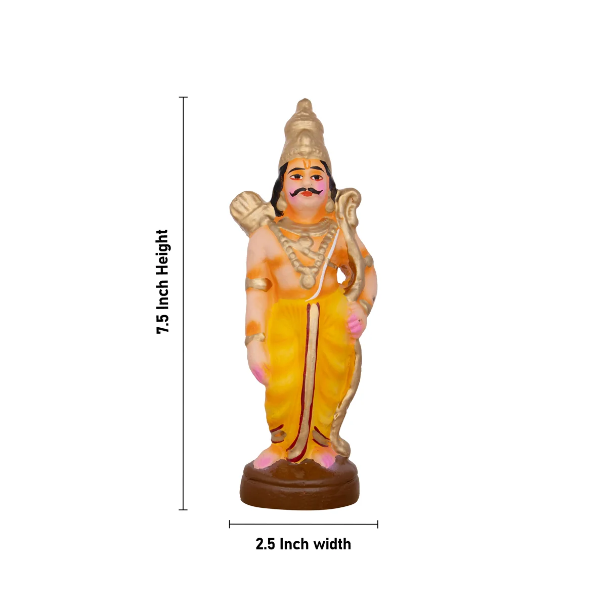 Rukmani Kalyanam Clay Golu Bommai Set - 7.5 x 2.5 Inches | Giri Golu Doll/ Navaratri Golu Bomma/Gombe/Bommai - Image 15