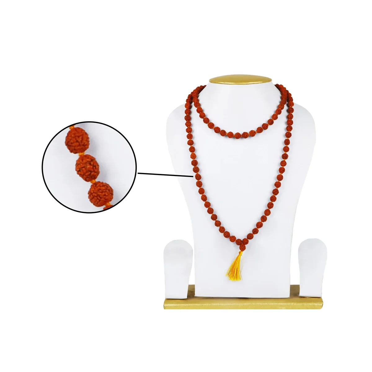 Ruthratcham Malai - 15.5 Inches | 5.5 mm Rudraksha Mala/ 108 Beads Kantha Mala for Men & Women - Image 2