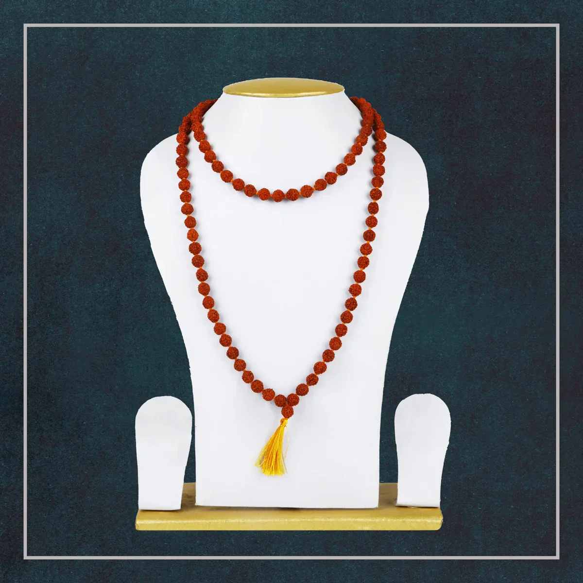 Ruthratcham Malai - 20 Inches | 8 mm Rudraksha Mala/ 108 Beads Kantha Mala for Men & Women - Image 4