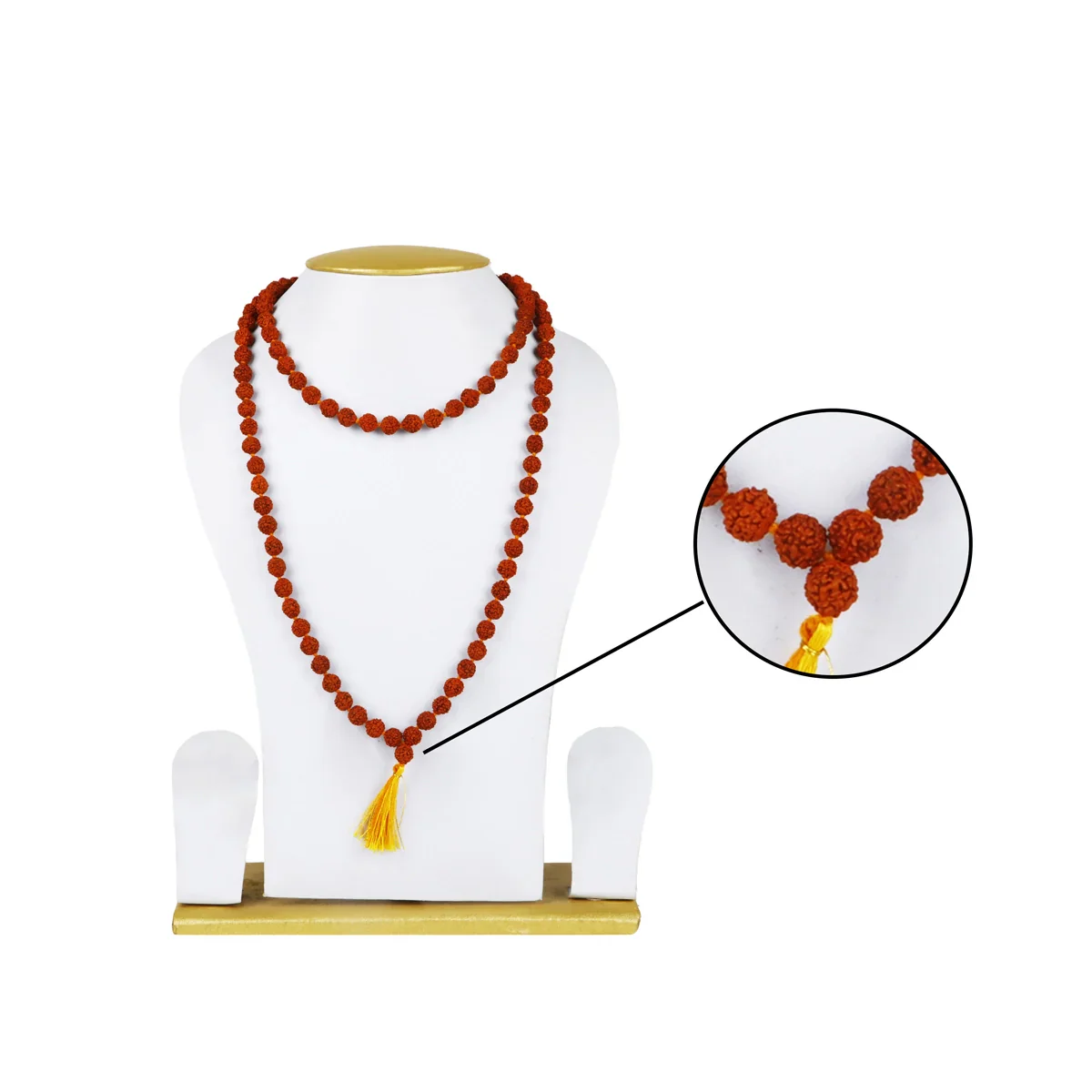 Ruthratcham Malai - 25 Inches | 10 mm Rudraksha Mala/ 108 Beads Kantha Mala for Men & Women - Image 2