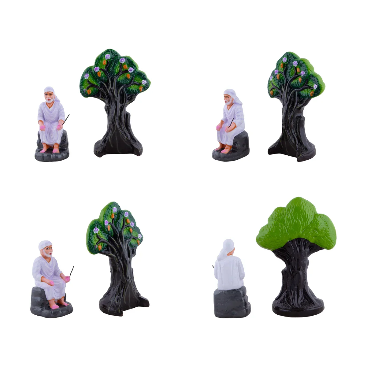 Sai Baba Clay Golu Bommai Set - 10 x 6 Inches | Giri Golu Doll/ Navaratri Golu Bomma/Gombe/Bommai - Image 2