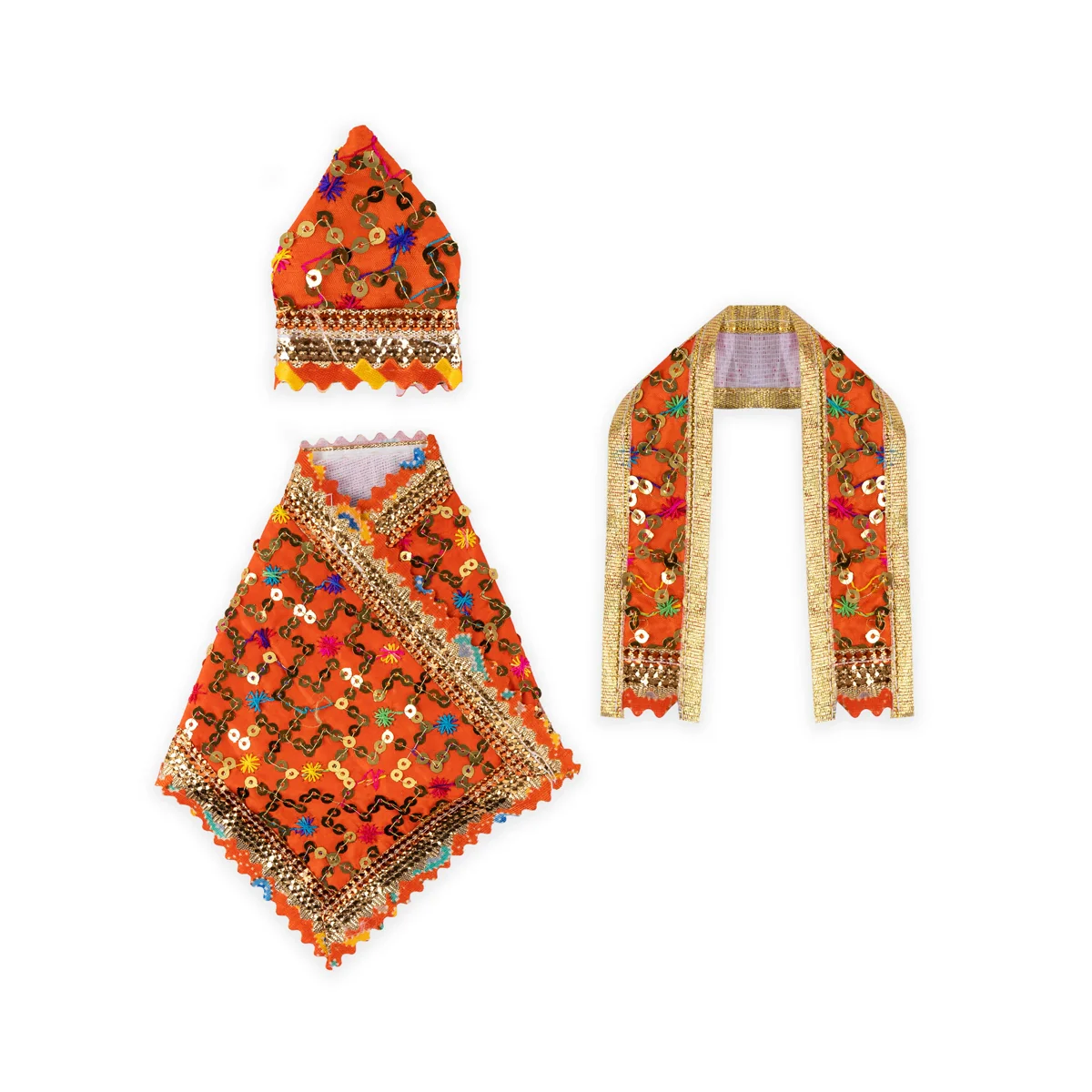 Sai Baba Dress Set - 4 Inches | Sai Baba Clothes/ Sai Baba Vastra for Deity - Image 2