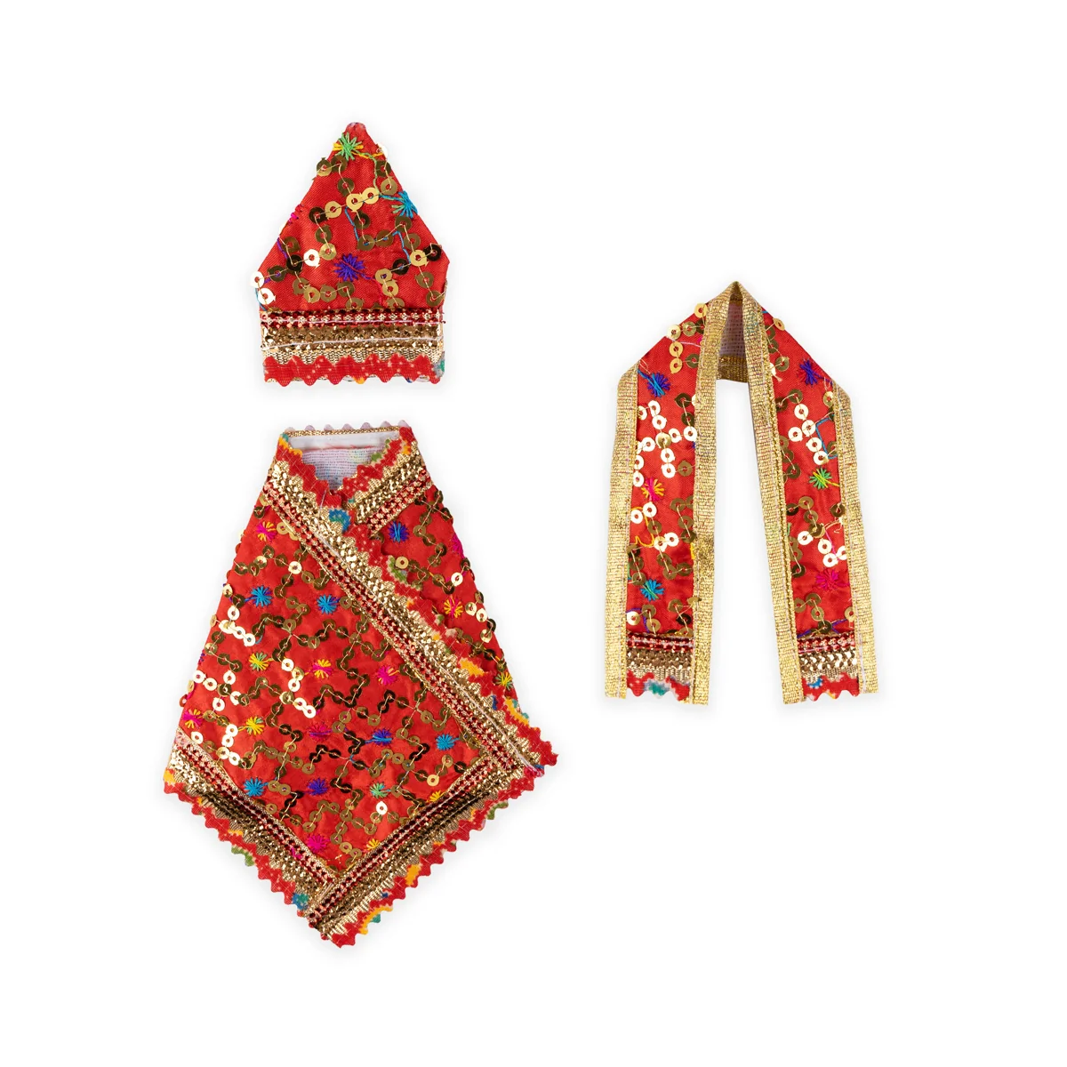 Sai Baba Dress Set - 4 Inches | Sai Baba Clothes/ Sai Baba Vastra for Deity - Image 3