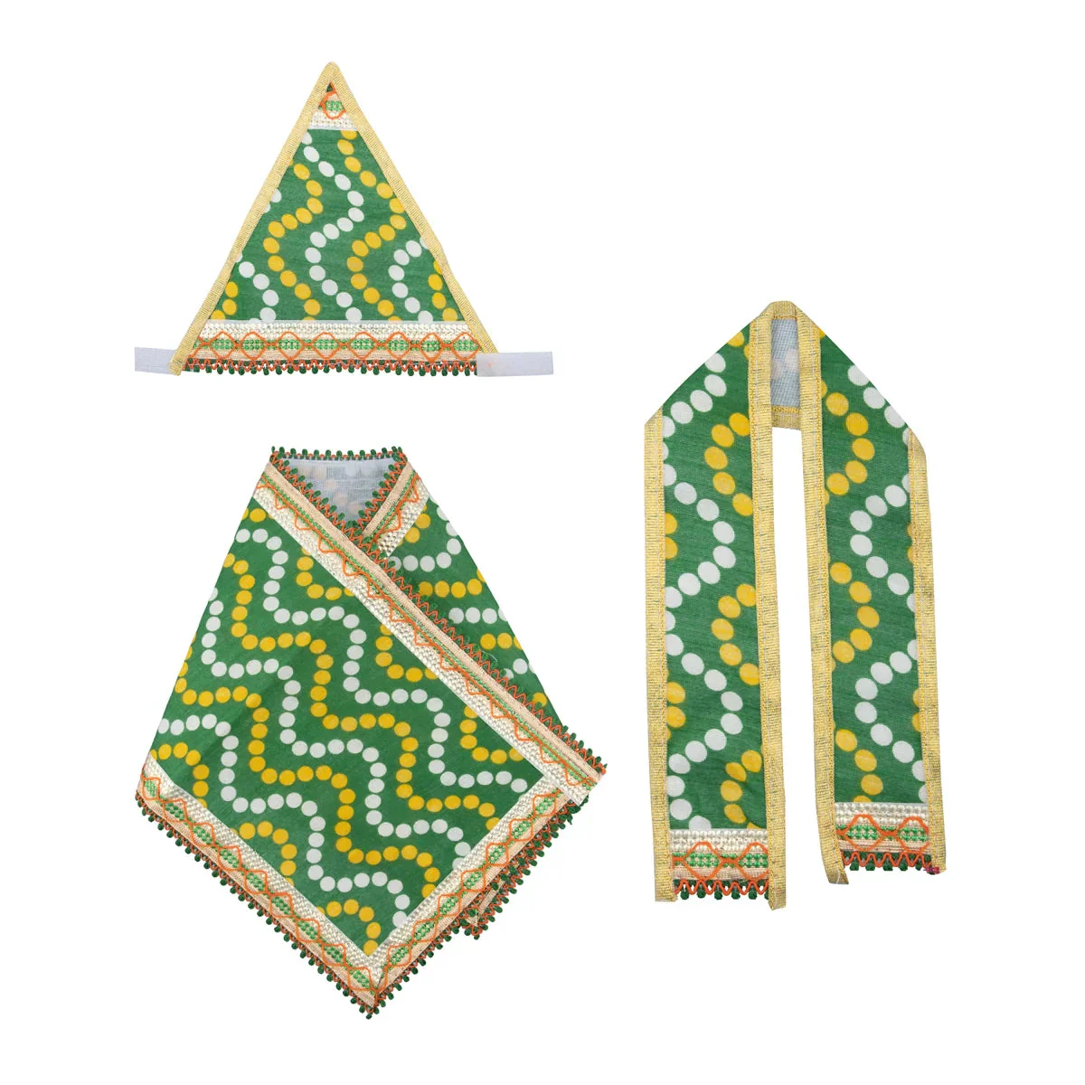 Sai Baba Dress Set - 7 Inches | Sai Baba Clothes/ Sai Baba Vastra for Deity - Image 3