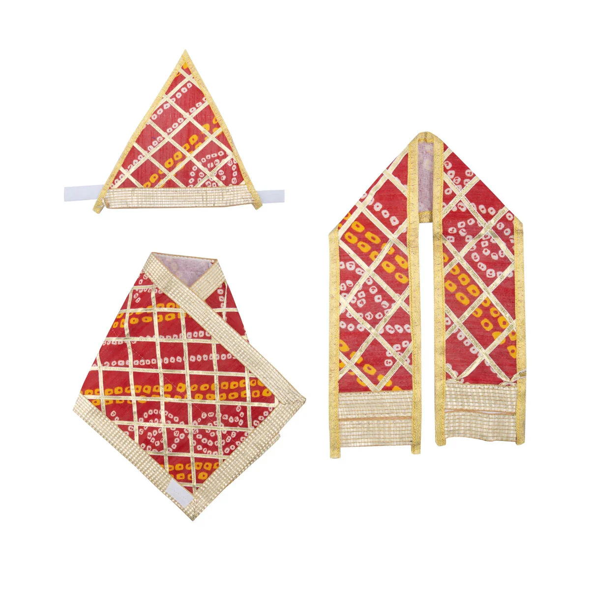 Sai Baba Dress Set - 7 Inches | Sai Baba Clothes/ Sai Baba Vastra for Deity - Image 5