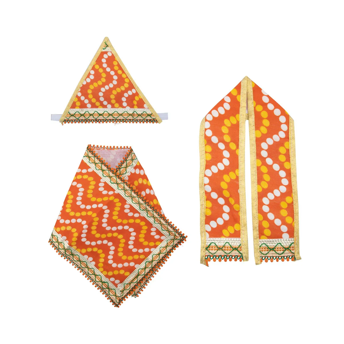 Sai Baba Dress Set - 7 Inches | Sai Baba Clothes/ Sai Baba Vastra for Deity - Image 7