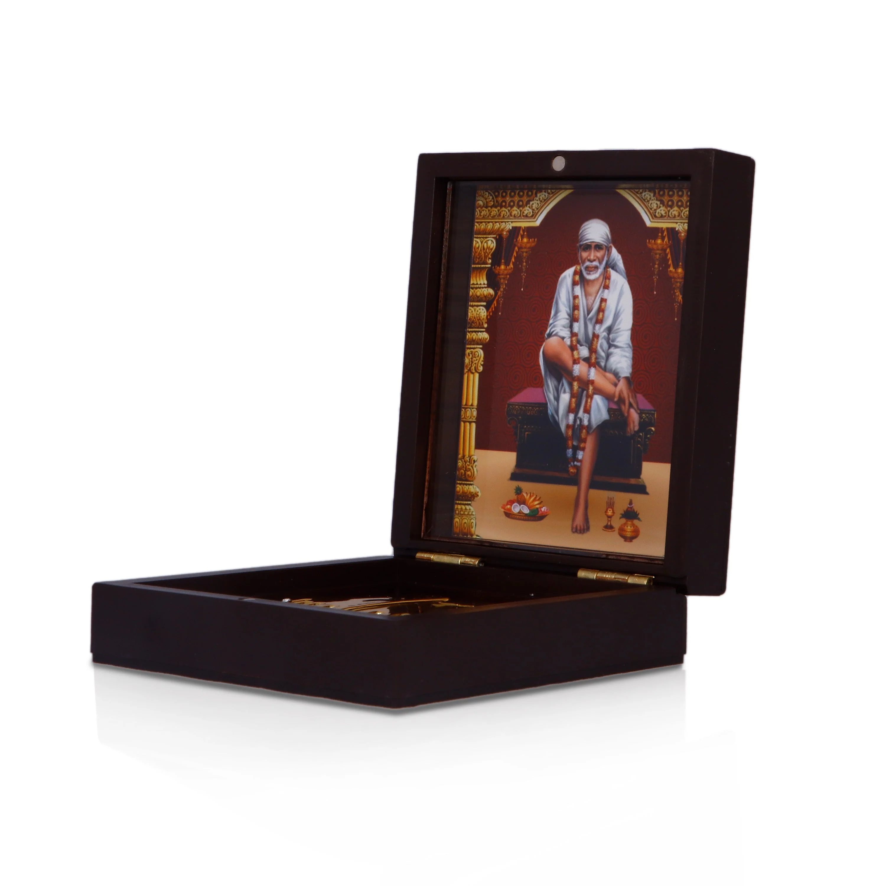 Sai Baba Murti Design Pooja Box - 1.5 X 3.5 X 4.25 Inches | Puja Box/ Charan Paduka Box For Pooja And Gifting - Image 4