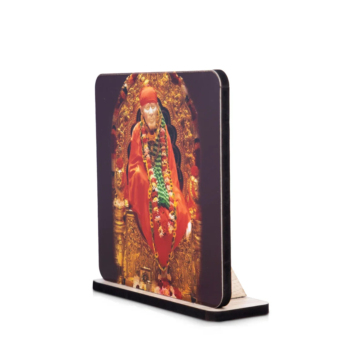 Sai Baba Photo Frame Stand - 4 x 3.75 Inches | Sai Baba Frame/ Baba Picture Frame for Car Decor - Image 3