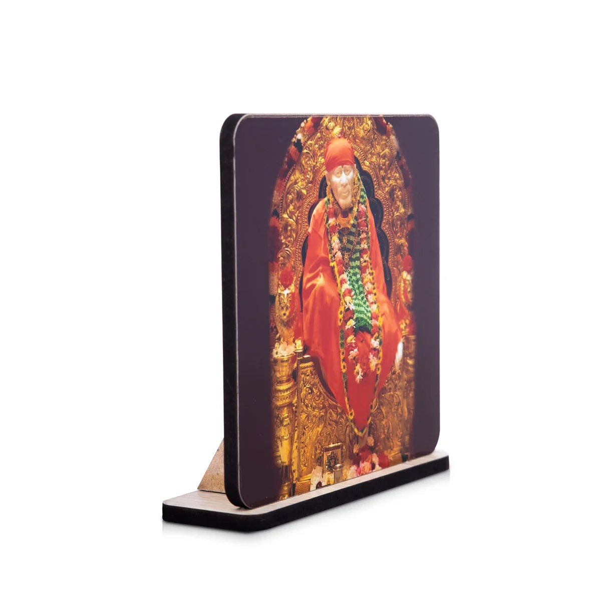 Sai Baba Photo Frame Stand - 4 x 3.75 Inches | Sai Baba Frame/ Baba Picture Frame for Car Decor - Image 4
