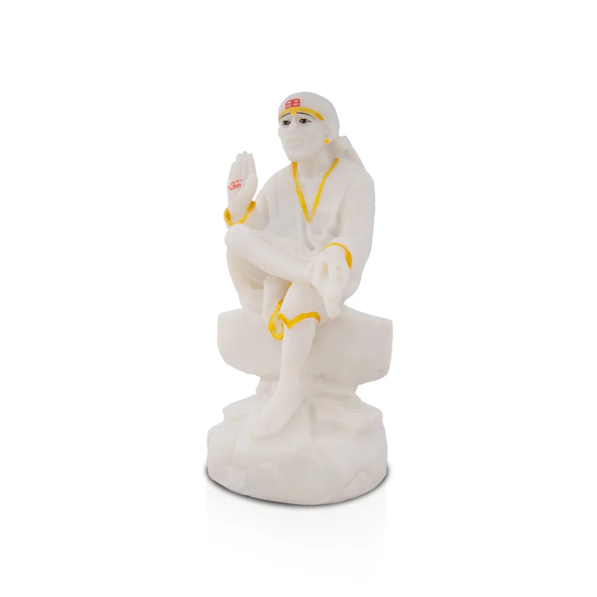 Sai Baba Statue - 8 x 4 Inches | Resin Statue/ Sai Baba Idol for Pooja - Image 2