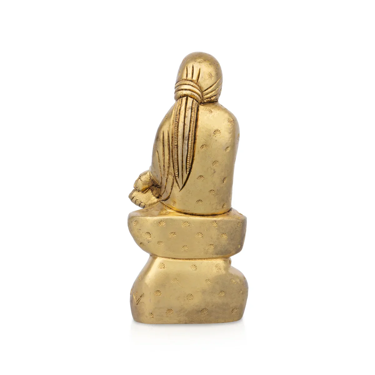 Saibaba Statue - 4.5 x 2.5 Inches | Sai Baba Murti/ Antique Brass Statue for Pooja/ 530 Gms Approx - Image 4