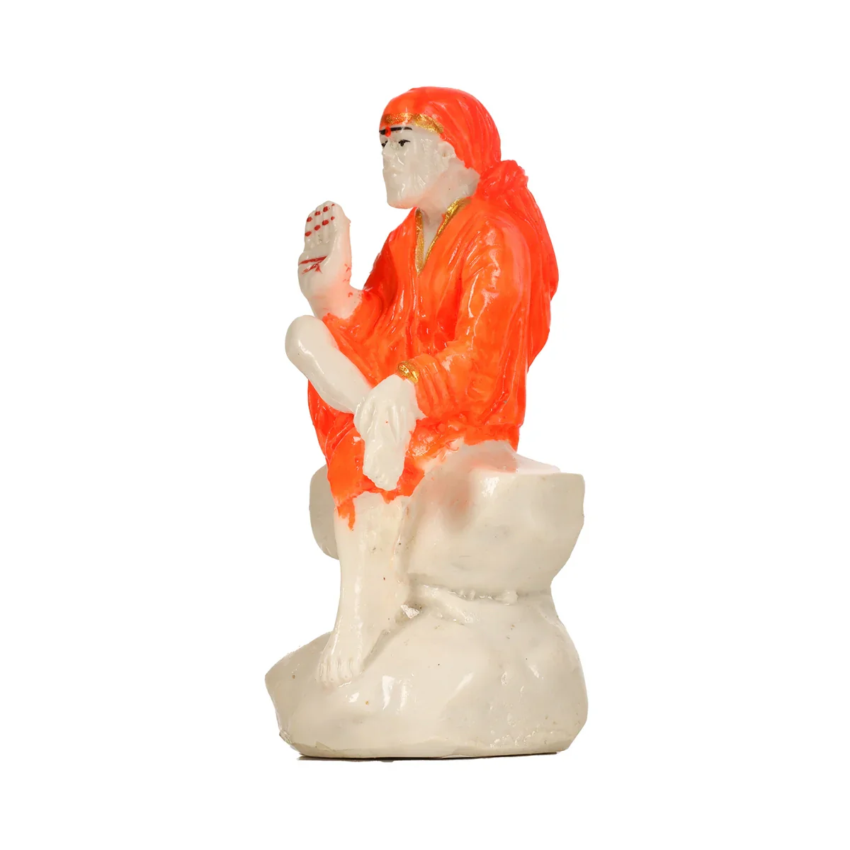 Saibaba Statue - 4 x 2 Inches | Marble Sai Baba Murti/ Saibaba Idol for Pooja - Image 4