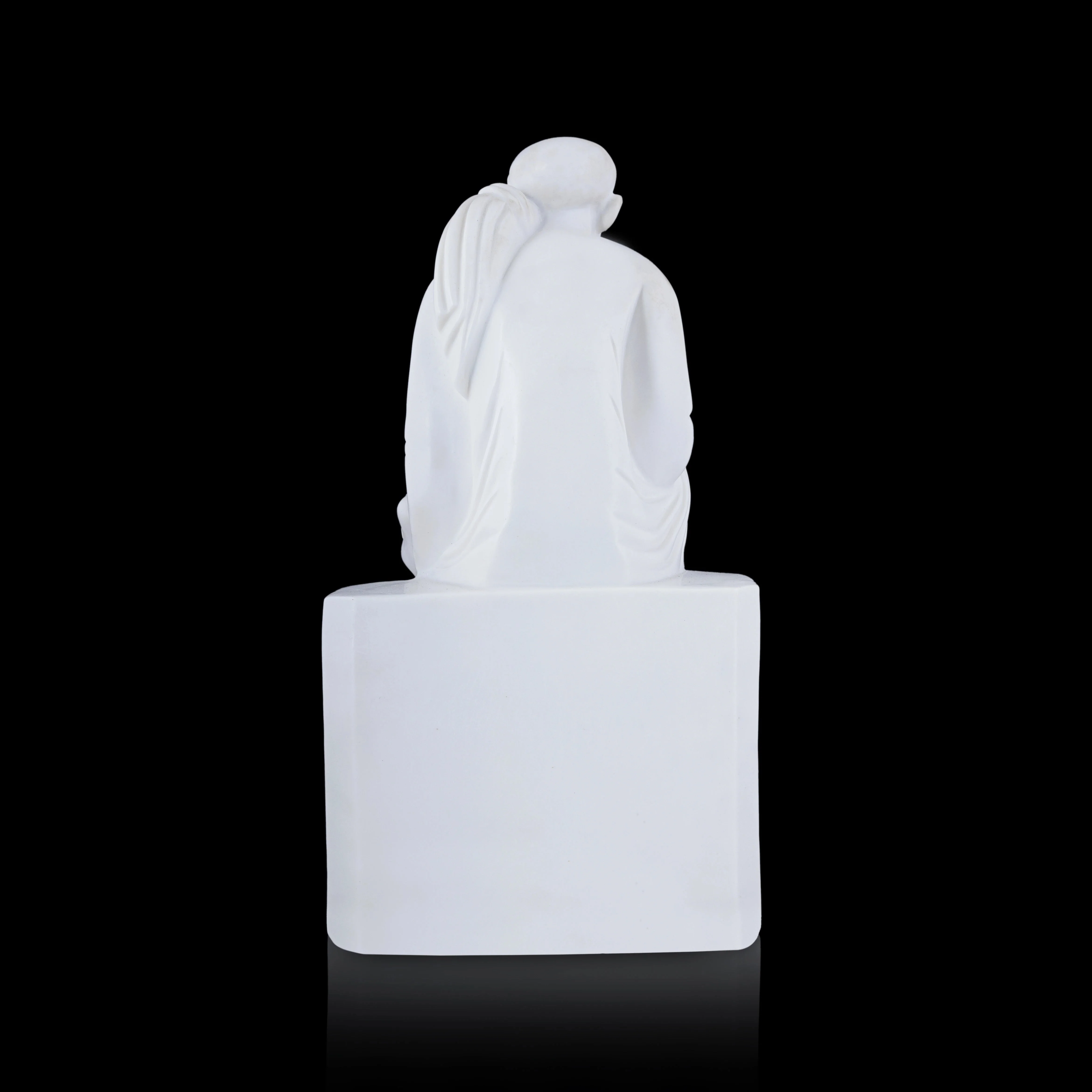 Saibaba Statue Sitting On Base - 18 x 10 Inches | Marble Murti/ Sai Baba Vigraham/ Saibaba Idol for Pooja - Image 7