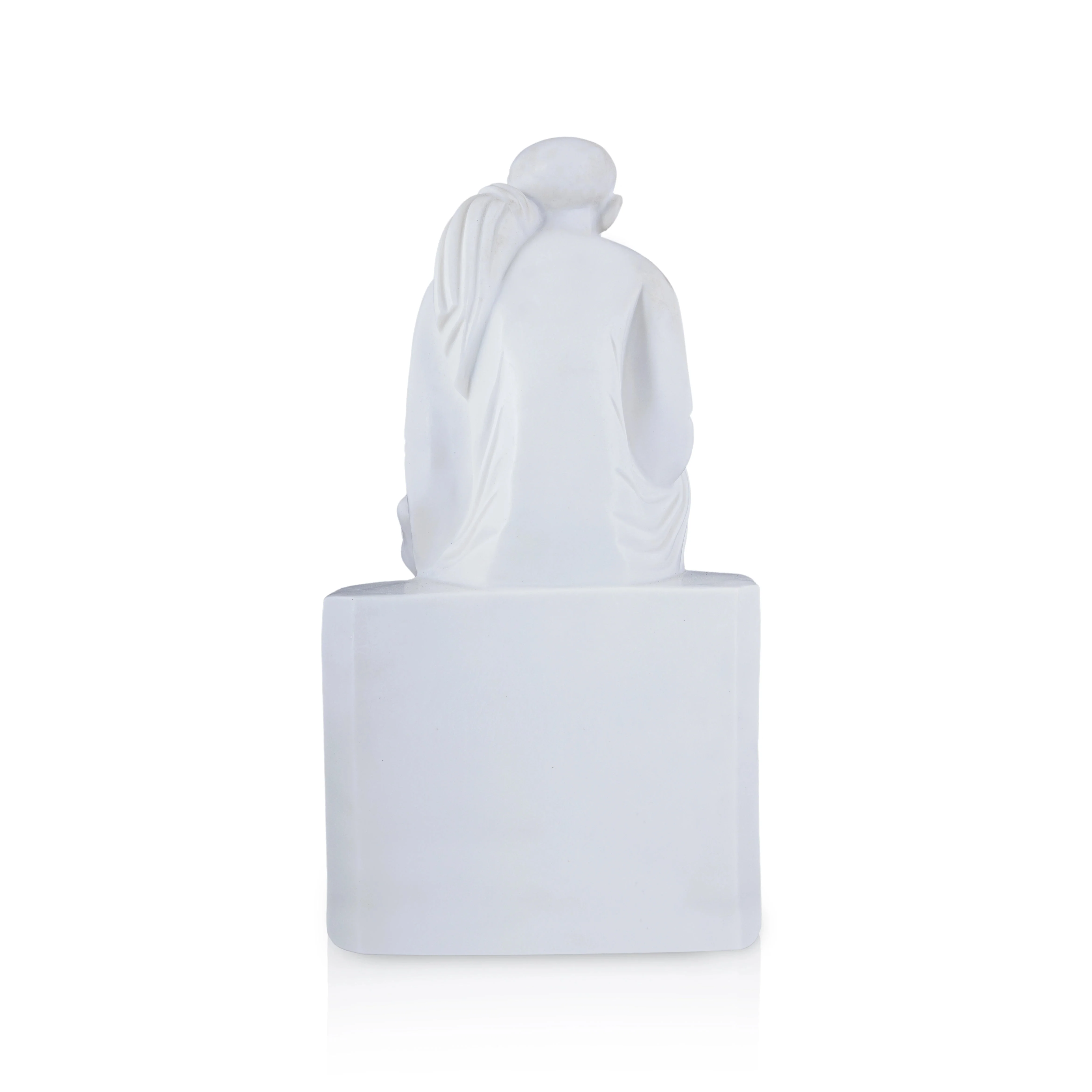 Saibaba Statue Sitting On Base - 18 x 10 Inches | Marble Murti/ Sai Baba Vigraham/ Saibaba Idol for Pooja - Image 9