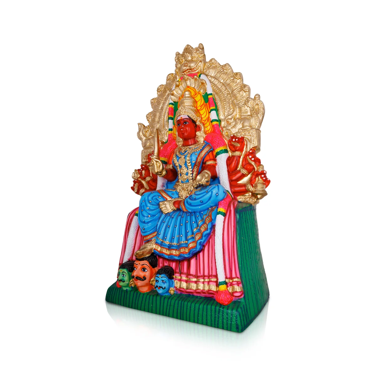 Samayapuram Mariamman Paper Mache Golu Bommai - 34 x 20 Inches | Giri Golu Doll/ Navaratri Golu Bomma/ Bommai/ Gombe - Image 3