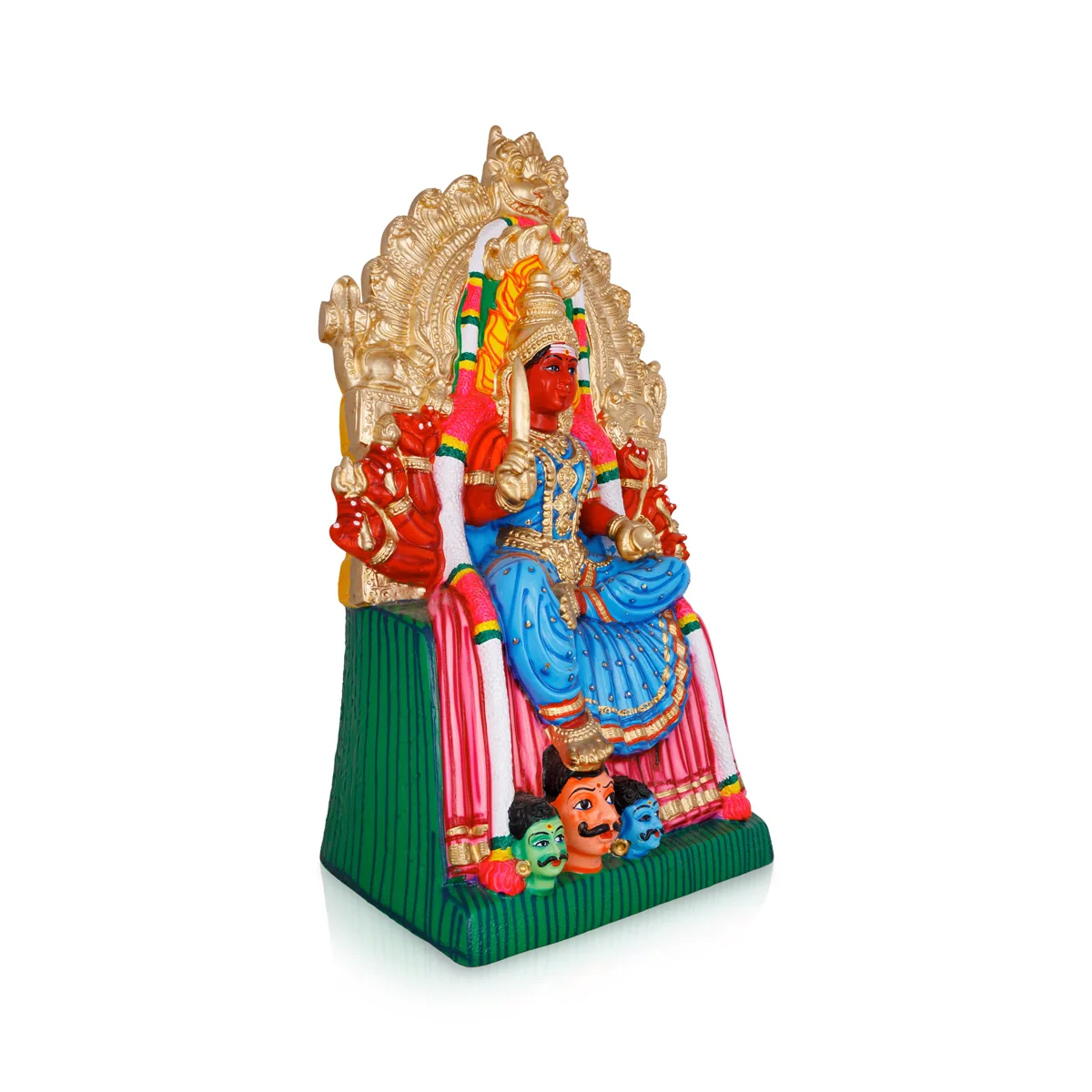 Samayapuram Mariamman Paper Mache Golu Bommai - 34 x 20 Inches | Giri Golu Doll/ Navaratri Golu Bomma/ Bommai/ Gombe - Image 4