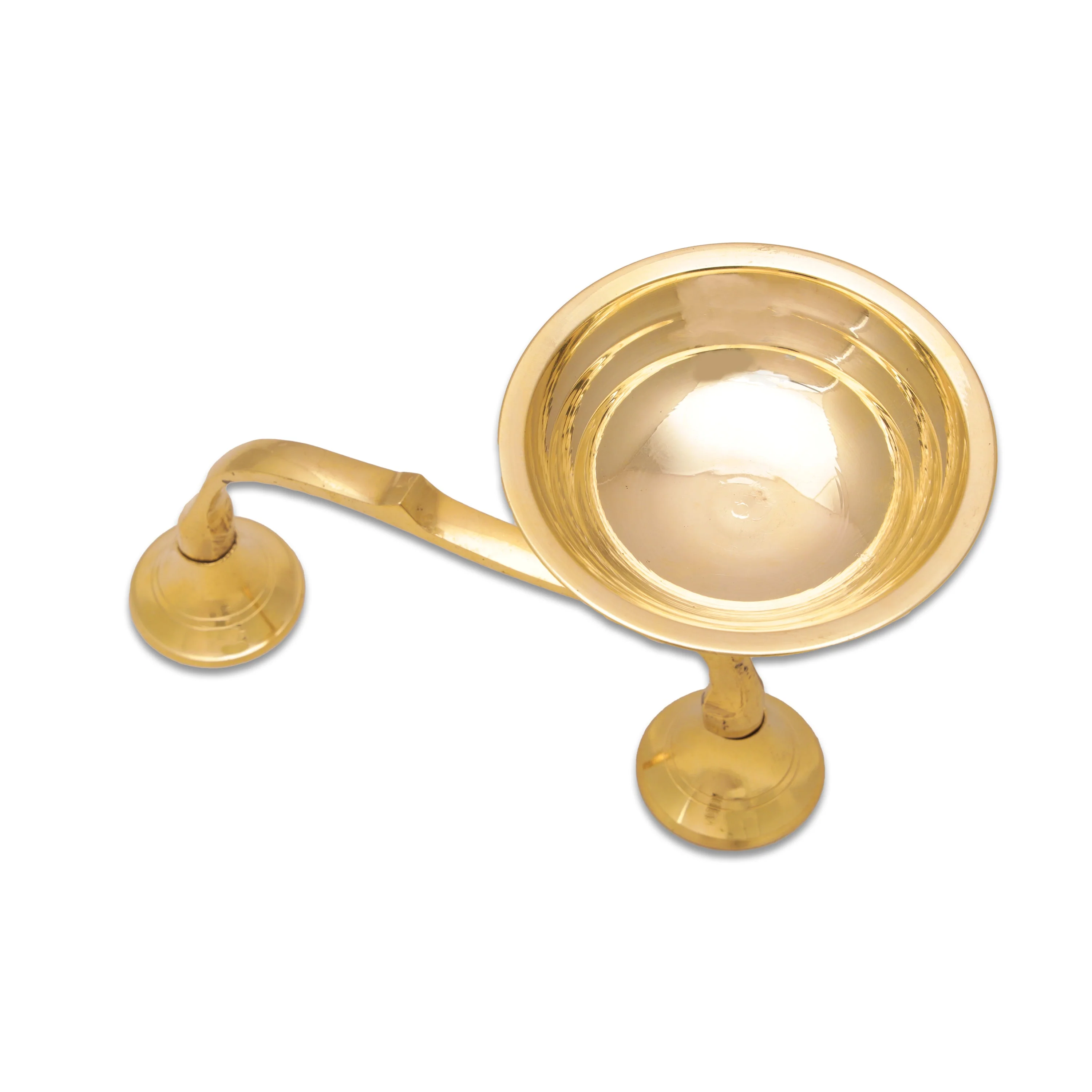 Sambrani Holder With Handle - 4.5 x 7 Inches | Brass Dhoop Stand/ Sambrani Stand/ Dhoop Holder for Pooja - Image 3