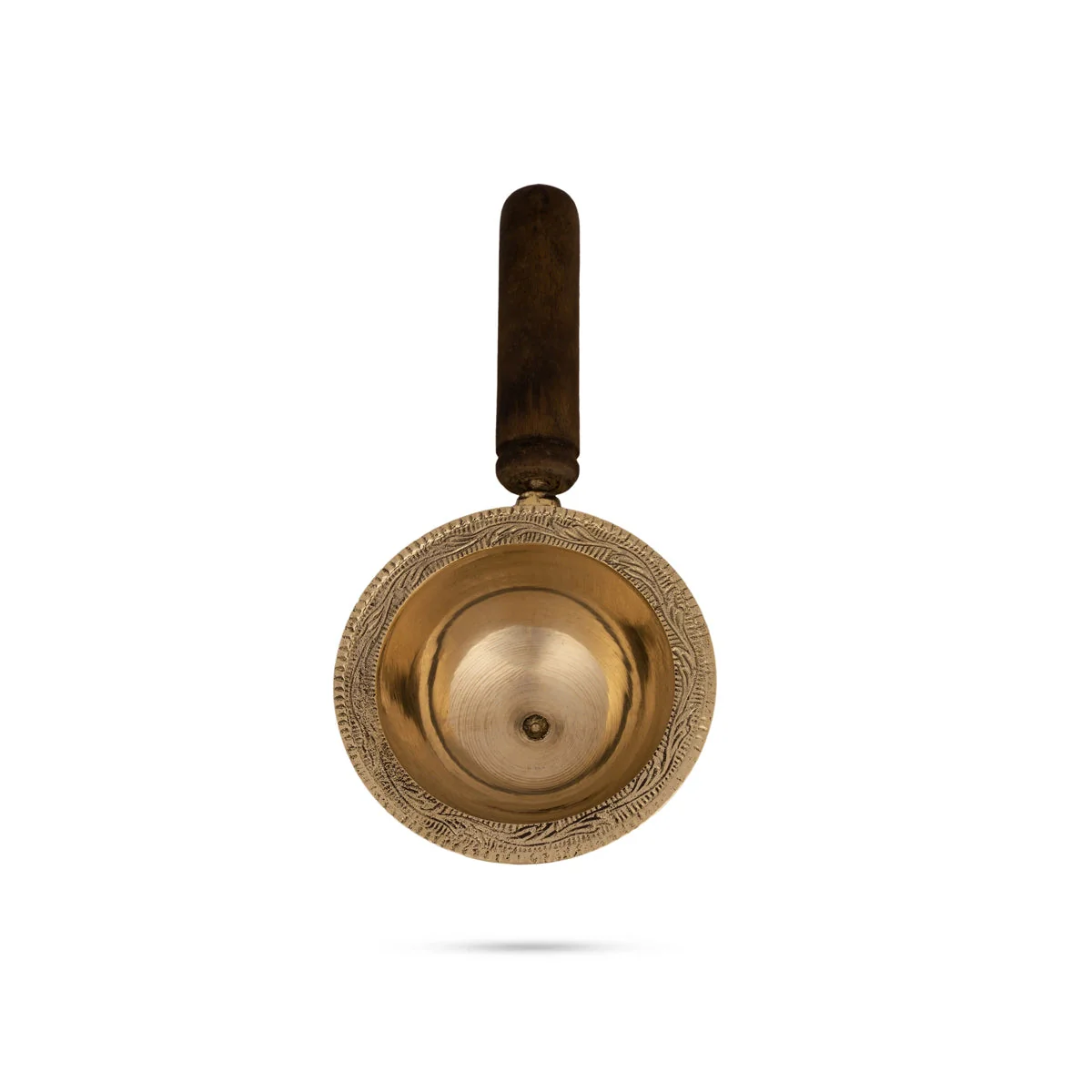 Sambrani Holder With Wooden Handle - 2.75 x 8 Inches | Brass Dhoop Stand/ Sambrani Stand for Pooja - Image 3