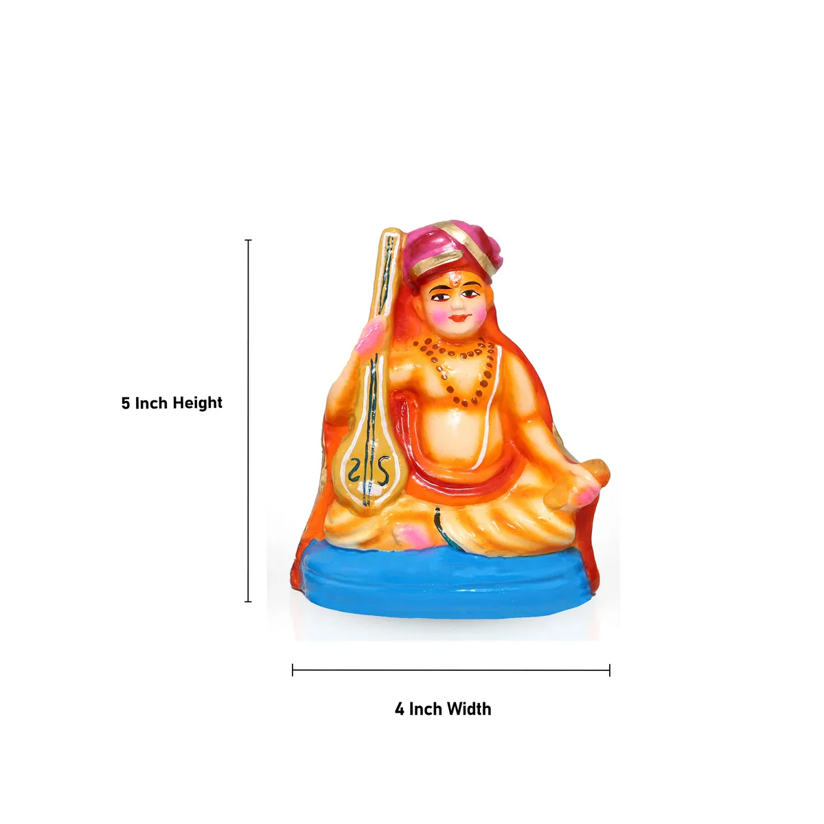 Sangeetha Mummoorthigal Clay Golu Bommai Set - 5 Inches | Giri Golu Doll/ Navaratri Golu Bomma/Gombe/Bommai - Image 5