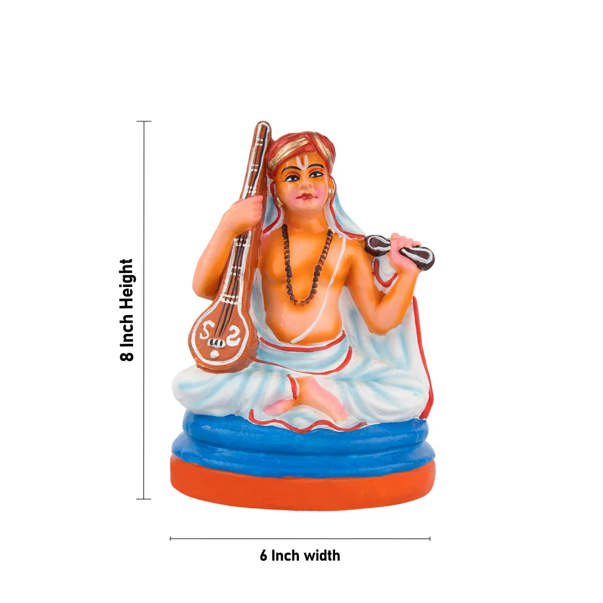 Sangeetha Mummoorthigal Clay Golu Bommai Set - 8 x 6 Inches | Giri Golu Doll/ Navaratri Golu Bomma/Gombe/Bommai - Image 5