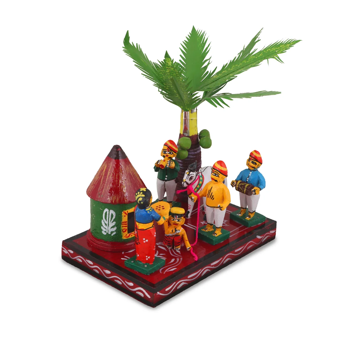 Sankranti Set - 6 Inches | Wood Sculpture/ Golu Bommai for Home Decor - Image 2