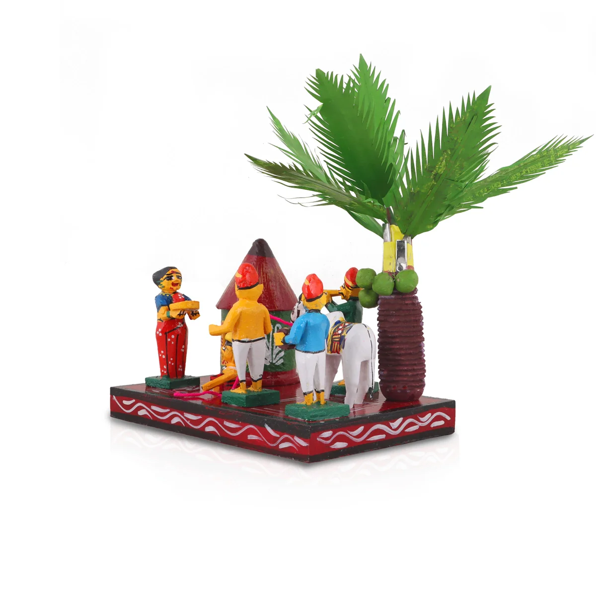Sankranti Set - 6 Inches | Wood Sculpture/ Golu Bommai for Home Decor - Image 3