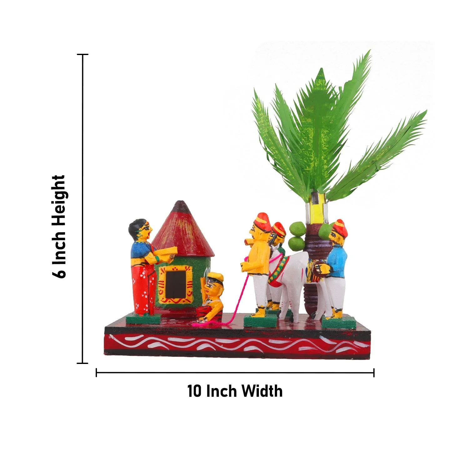 Sankranti Set - 6 Inches | Wood Sculpture/ Golu Bommai for Home Decor - Image 5
