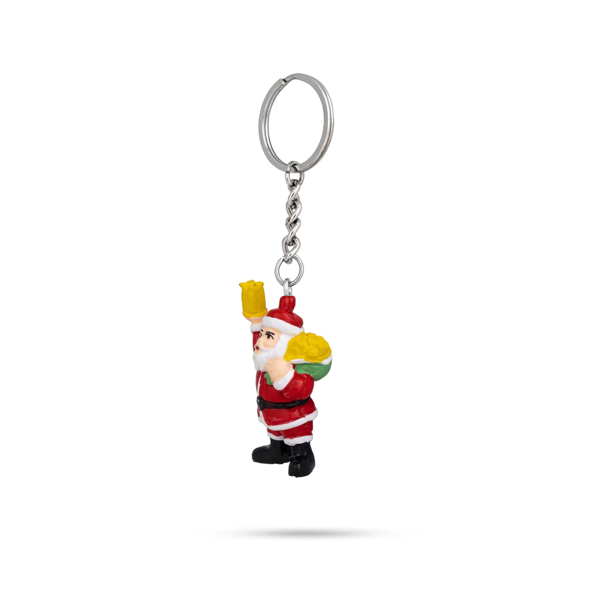 Santa Claus Design Key Chain - 2 x 1 Inches | Key Ring/ Key Holder For Gifting And Bike - Image 3