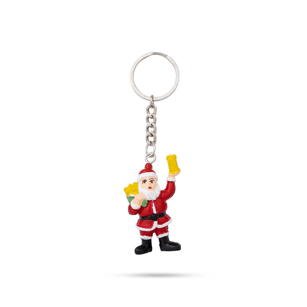 Santa Claus Design Key Chain - 2 x 1 Inches | Key Ring/ Key Holder For Gifting And Bike - Image 5