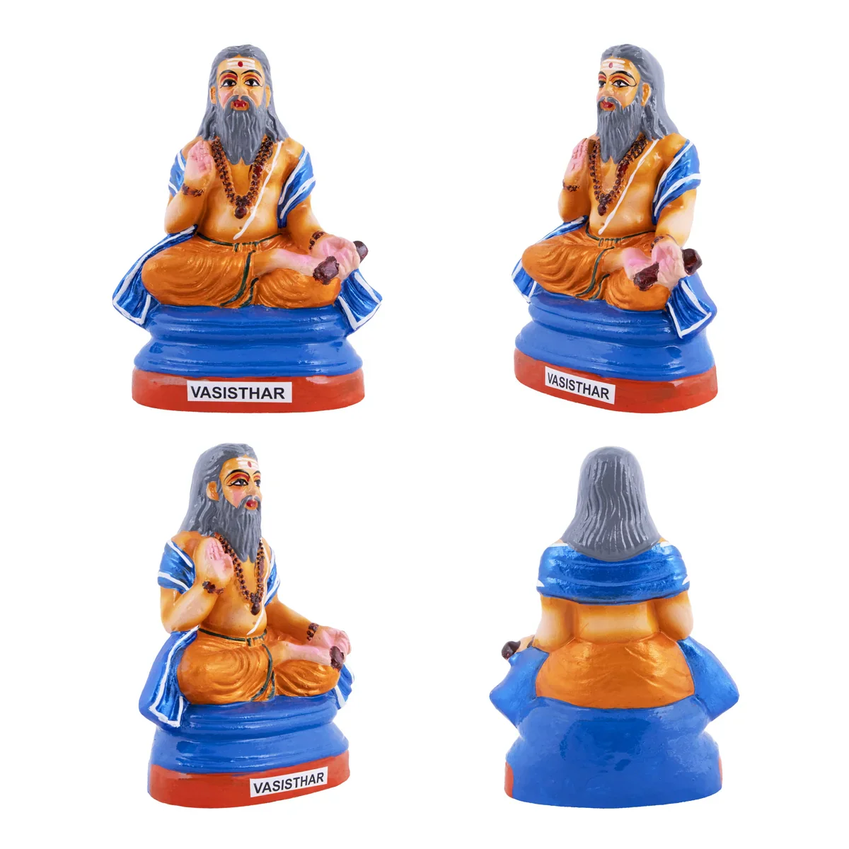 Sapta Rishi Clay Golu Bommai Set - 6 Inches | Giri Golu Doll/ Navaratri Golu Bomma/Gombe/Bommai