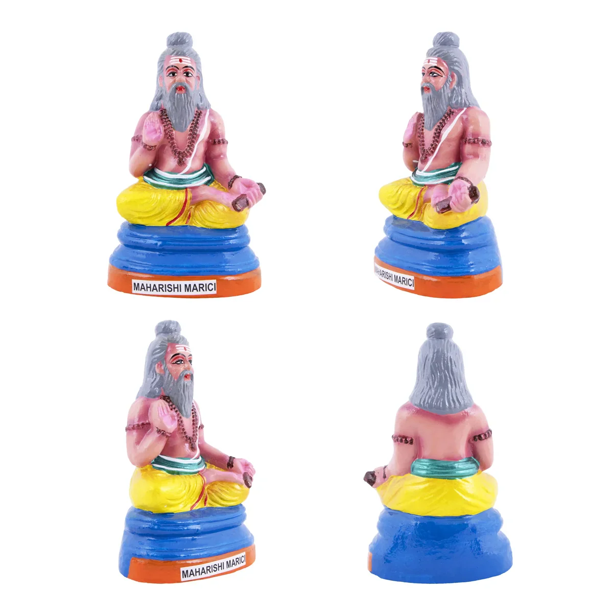 Sapta Rishi Clay Golu Bommai Set - 6 Inches | Giri Golu Doll/ Navaratri Golu Bomma/Gombe/Bommai - Image 3