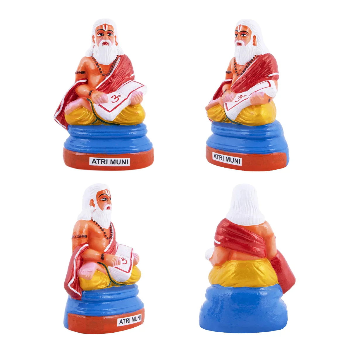 Sapta Rishi Clay Golu Bommai Set - 6 Inches | Giri Golu Doll/ Navaratri Golu Bomma/Gombe/Bommai - Image 4