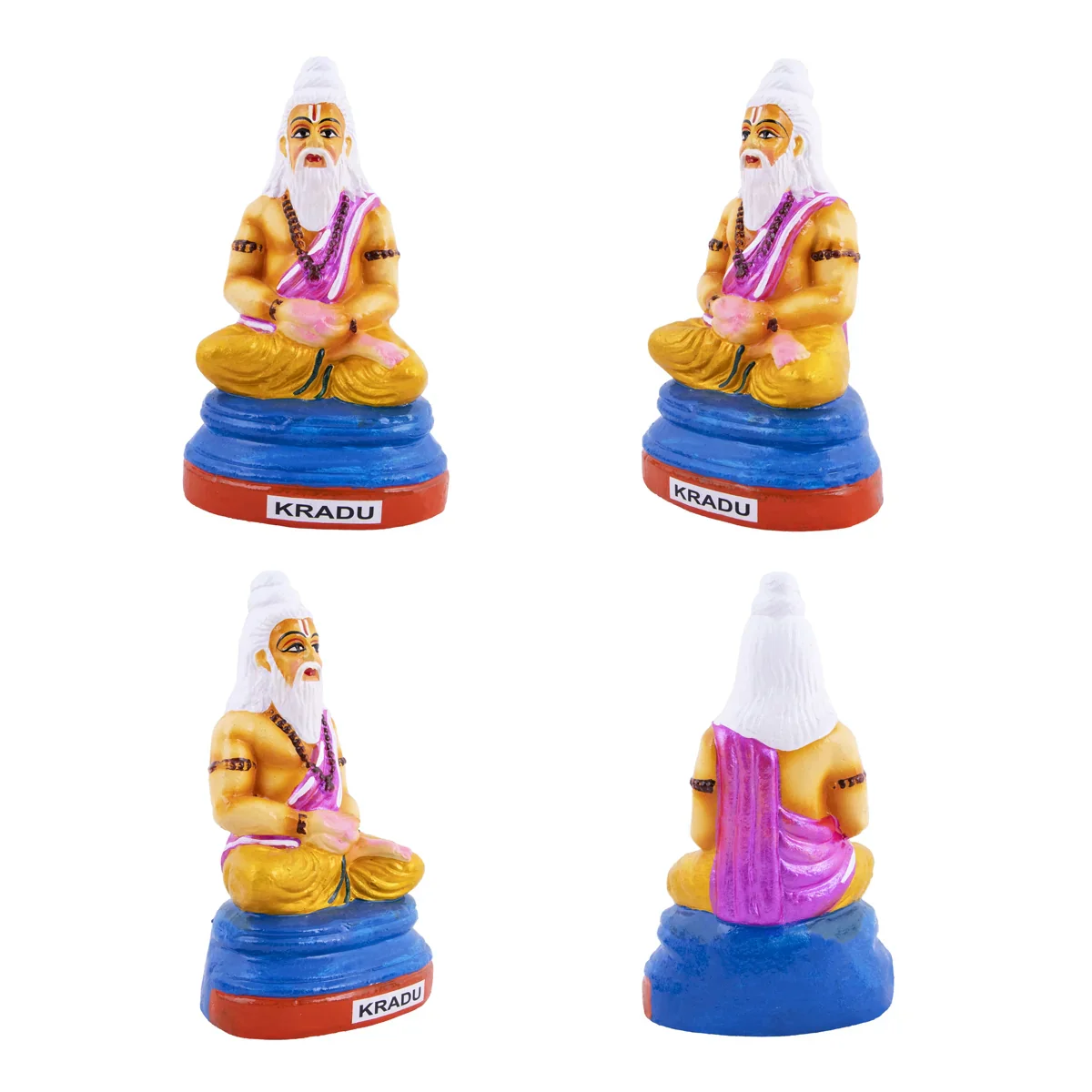 Sapta Rishi Clay Golu Bommai Set - 6 Inches | Giri Golu Doll/ Navaratri Golu Bomma/Gombe/Bommai - Image 5