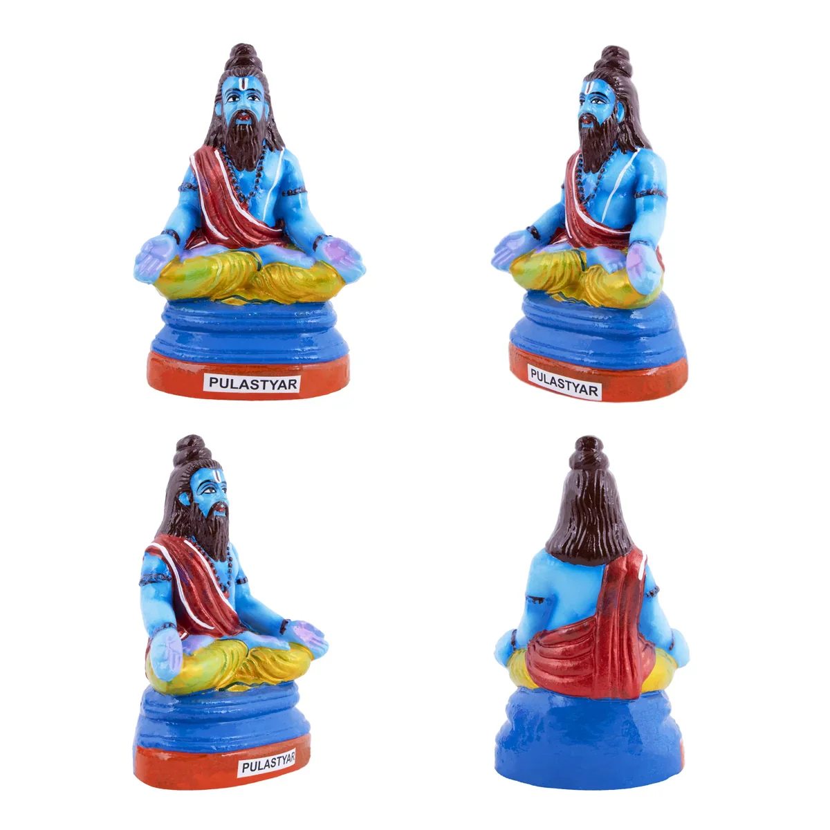 Sapta Rishi Clay Golu Bommai Set - 6 Inches | Giri Golu Doll/ Navaratri Golu Bomma/Gombe/Bommai - Image 6
