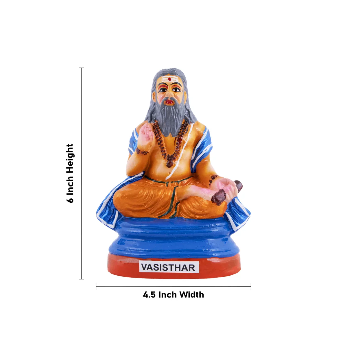 Sapta Rishi Clay Golu Bommai Set - 6 Inches | Giri Golu Doll/ Navaratri Golu Bomma/Gombe/Bommai - Image 8