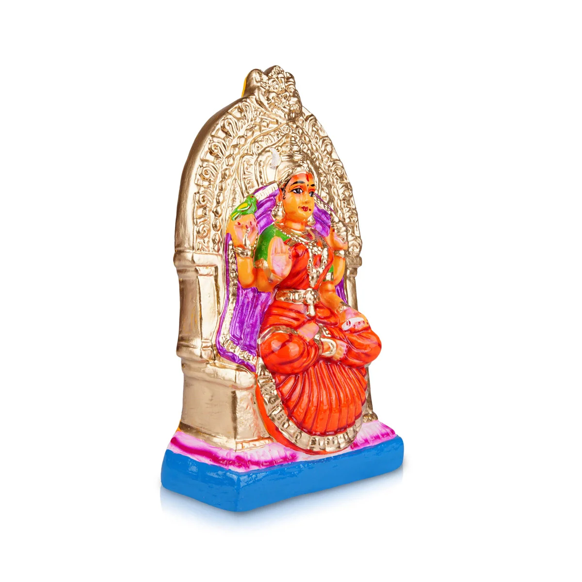Sarada Devi Paper Mache Golu Bommai - 12 x 7 Inches | Navaratri Gombe/ Giri Golu Doll/ Navratri Decor - Image 2