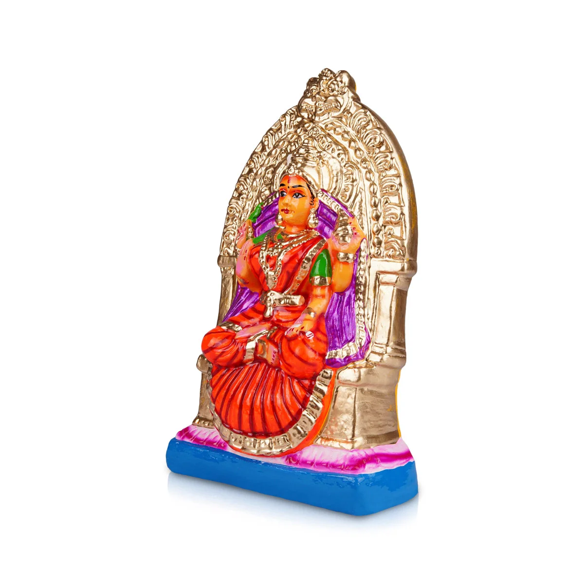 Sarada Devi Paper Mache Golu Bommai - 12 x 7 Inches | Navaratri Gombe/ Giri Golu Doll/ Navratri Decor - Image 3